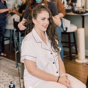 White Silk Pajama Set